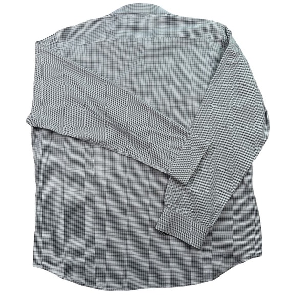 Theory Men's XXL Gray/Black Brushed Gingham‎ Long Sleeve Shirt - Picture 6 of 7